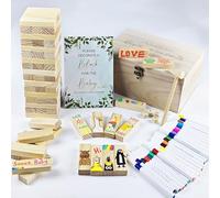 101pcs Fun Baby Shower Games Sign Kit, Baby Blocks for Baby Shower, 2 ways | Blank Wooden Strips, Games for Guest, Funniest Games Ever, Suitable for Boy and Girls, Fun Activities and Ideas