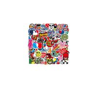 101pcs Skateboard Stickers Pack Non-Repeat Cool Sticker Pack Waterproof Reusable Vinyl Brand Stickers for Adults Teens Boys Graffiti Cars Guitar