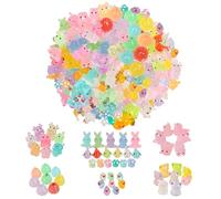 101Pcs Tiny Resin Animals Mini Luminous Resin Animals Rare Mixed, 8 Styles Figures Mixed Luminous Resins Animals Mini Glow in The Dark Animal Cute (Multicolored-101pcs)