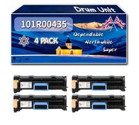 101R00435 Drum Unit Compatible for Xerox WorkCentre 5222 5225 5230 Printers, High-Definition Printing Effect with Chip, 80000 Pages (4 Pack Black)