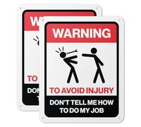 101SIGNCITY - 8 x 10 inch, 2PK, Aluminum Auto Mechanic Sign - Don't Tell Me How to Do my Job Sign with Protective Film for Outdoor Use