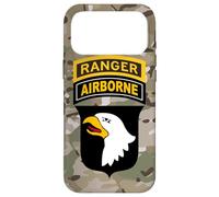101st Airborne Division Patch with Ranger Tab Multicam Camo Case for iPhone 17 Pro Max