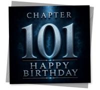 101st Birthday Card, Chapter 101 Birthday Card for Book Lovers, Milestone Greeting Literary Theme