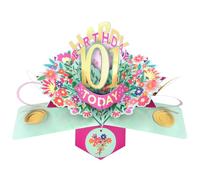 101st Birthday Card Pop Up 3D Happy Birthday Card Age 101 Today 3D For Her - Pop Ups - By Love Kate's - Floral Design, Keepsake, Envelope Included, Grandmother, Mother, Personalised Age