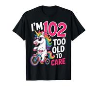 102 Birthday 102 Years Old 102nd Men Women Unicorn Funny T-Shirt