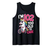 102 Birthday 102 Years Old 102nd Men Women Unicorn Funny Tank Top
