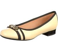£102 Geox Women Size 3 36 D Wistrey C Cream Black Flat Ballet Pumps Shoes BNWB