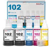 102 Ink Refill Bottles Multipack, Replacement Compatible for ET-15000 ET-2700 ET-2750 ET-2751 ET-2756 ET-2850 ET-2851 ET-2856 ET-3700 ET-3750 ET-3850 ET-4750 ET-4850 ET-4856 Printers, 5-Pack Combo