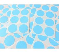 102 Labels, 25mm Diameter Round, Light Blue, Colour Code Stickers, Self-Adhesive Sticky Coloured Dots