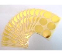 102 Labels, 25mm Diameter Round, Shiny Gold, Colour Code Stickers, Self-Adhesive Sticky Coloured Dots