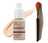 (102 NUDE) PHOERA Foundation Concealer Makeup Full Coverage