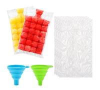 102 Pcs Ice Cube Bags, Disposable Ice Packs, Reusable Ice Bags for Ice Cubes, Practical Ice Cube Bags for Freezer Storage, Convenient Solution for Everyday Use（with Funnel）