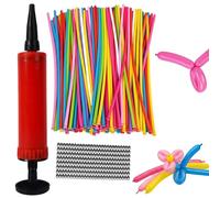 102-Piece Balloon Animal Making Kit, Professional Long Balloons for Tying and Modelling, Complete Balloon Set with Hand Pump and Eye Stickers, Ideal for Party Decorations and Adult Creative Activities