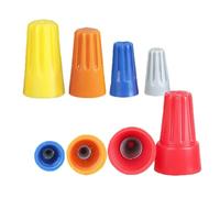 102-Piece Spring-Loaded Screw-Type Wire Connectors, P1-6 Rotary Closed Terminals, Spiral Crimping Caps, Nylon Insulated Connector Strip