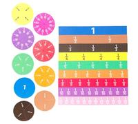 102 Pieces Children EVA Fraction Tile Mathematics Learn Aid Teaching Calculation Supply Elementary School Primary Preschool