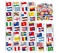 102 Sheets of World Flag Stickers for Luggage, World Map, Computers, Skateboards - Waterproof Self-Adhesive
