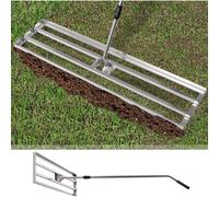 (102 x 25cm, Silver) YODOLLA Lawn Leveling Rake Level Lawn Tool