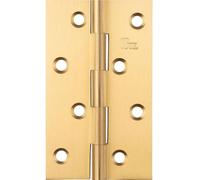 102 x 60 x 2mm Solid Drawn Brass Butt Hinge - Cupboard Cabinet Door Fixing