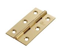 102 X 60 X 2MM SOLID DRAWN BRASS BUTT HINGE (PAIR)