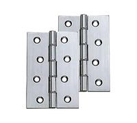 102 X 67 X 2.2MM Double Steel WASHERED Butt Hinge C/W Screws (Pair)