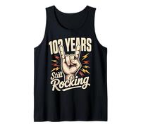 102 Years Still Rocking 102nd Birthday Funny 102 Birthday Tank Top