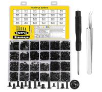 1020 Pcs Laptop Screws Set, M1.4 M1.7 M2 M2.5 M3 Small Flat Head Screws for Repair Universal Notebook PC Computer Electronic Screwss, Assorted Screw Assortment, with Screwdriver, Tweezers