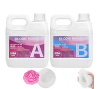 1020ml Silicone Mould Making Kit,Elastic Liquid Silicone Rubber for Making Silicone Moulds, Casting - Fast Cured Translucent 15A Moulding Silicon for DIY Resin Molds, Soap,Candle,Wax, 1:1 by Weight