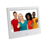 1024 * 600 IPS Screen Mini Digital Photo Frame, 10inch Advertising Display Player, Calendar Alarm Clock with Photo Music Video Player, (white)