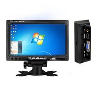 1024 x 600 Resolution 7 Inch Small LCD Car Monitor With Input for CCTV/PC