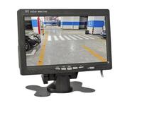 1024x600 AHD 7inch TFT LCD Car HD Monitor Rear View Support 1080P Camera 2 x 4PIN Video Input
