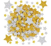 1026PCS Foam Star Stickers for Children, Self Adhesive Gold Silver Glitter Stickers for Scrapbooking Card Making Supplies Kids Craft DIY Collage