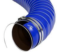 102mm (4") Blue Flexible Silicone Engine Hose Air Ducting Pipe Intake Feed + Hose Clips 1 Metre