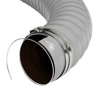 102mm (4") Grey Flexible Silicone Engine Hose Air Ducting Pipe Intake Feed + Hose Clips 3 Metre
