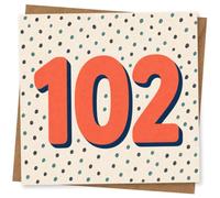 102nd Birthday Card, Bold Design