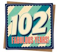 102nd Birthday Card for Her, Retro Design