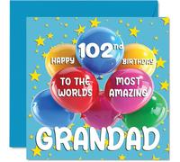 102nd Grandad Birthday Card, World's Most Amazing Grandad