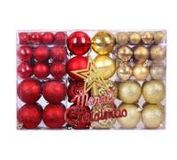 102PCS Christmas Baubles Set - Red & Gold Xmas Tree Ornaments | Shatterproof Hanging Baubles in Multiple Sizes | Glitter, Matte & Shiny Decorations | Holiday Tree Decor for Home, Office & Parties