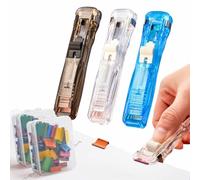 102pcs Clam Clip Dispenser with 100 Portable Mixed Color Refill Clips Anti-Slip Practical Paper Clip Dispenser for School Offices Homes for Fixing Loose Leaf Paper Documents Reports