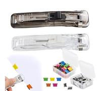 102pcs Clam Clip Dispenser with 100 Portable Mixed Color Refill Clips Anti-Slip Practical Paper Clip Dispenser for School Offices Homes for Fixing Loose Leaf Paper Documents Reports