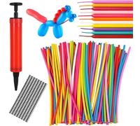 102PCS Modelling Balloons, Long Balloons for Tying, Professional Balloon Art Kit for Party Decorations, Adult Stress Relief Tool 260Q Balloons, With Pump and Eye Stickers