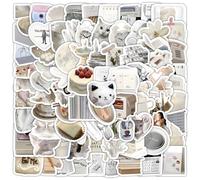 102PCS White Coquette Stickers Pack - Cute Waterproof Aesthetic Vinyl Stickers for Girls, Perfect for Laptops, Water Bottles, Journals, Phones, Guitars, Scrapbooks & Gifts