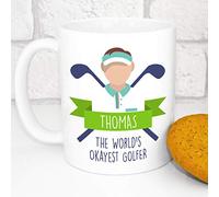 103 Designs Personalised Golfer Mug - 11oz, Ceramic, Funny Secret Santa Gift - Add A Name or Message - Microwave & Dishwasher Safe