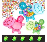 103 Pcs Mini Resin Turtles,Mini Turtles,For Garden Micro Landscape Aquarium Dollhouse Ocean Animal Theme Decoration,Small Glow In The Dark Colorful Turtle ,For Fish Tank Garden Landscape Decoration