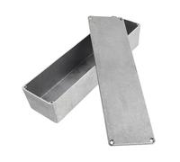 1032l Diecast Aluminium Enclosure Case for Guitar Effect Pedal DIY | Silver Polished Finish, Corrosion Resistant Housing, Smooth Burr-free Edges, Includes Four Screws for Workbench Assembly