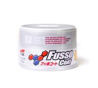 SOFT99 Fusso Coat 12 Months Wax Light 200g - Hard Car Wax Polish - Auto Care Waterproof Hydrophobic Coating - Durable Paintwork Protection and High-Gloss Finish - Kit with an Applicator Pad