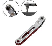 103mm Mini Ratchet Wrench Having 15-Tooth Mechanism a Quarter Hex Square Drive for Screwdriver Bits Plus Sockets Bidirectional Thumb Switch Chrome Vanadium Steel - 1 Pack