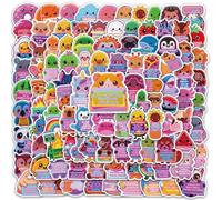 103PCS Mental Health Affirmation Stickers, Cute Animal Positive Quote Vinyl Decals for Water Bottles & Laptops, Self Care Sticker Pack for Adults Teens, (100pcs Neon Animals A)