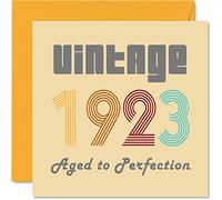 103rd Birthday Cards for Women and Men, Vintage 1923 Aged To Perfection
