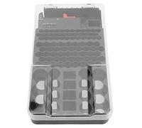 104 Grids Battery Storage Case with Built - In Tester, Multi - Functional Battery Organizer Box for AA AAA C D 9V, Transparent ABS Container with 3 - LED Indicator for Home Worksho