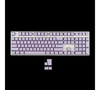 104 Key SA Profile ANSI ISO Double Shot Shine Through PBT Ball Shape Keycaps Suitable for Standard MX 104 87 61 Keyboard (Purple)